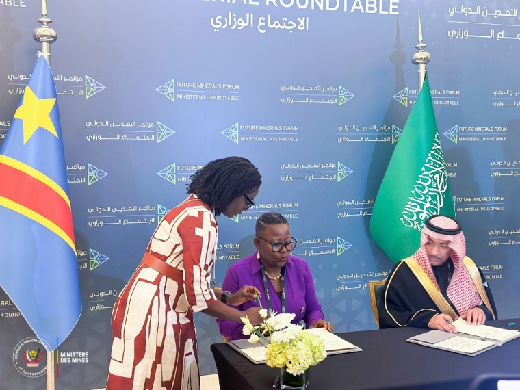 Signature du mémorandum d’entente à Riyad entre la RDC et l’Arabie Saoudite sur la coopération dans le secteur des ressources minérales.